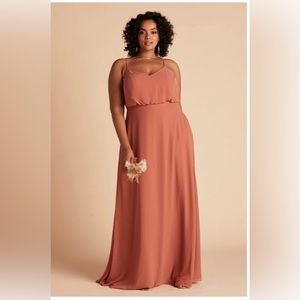 BirdyGrey Gwennie dress (no slit) in terracotta